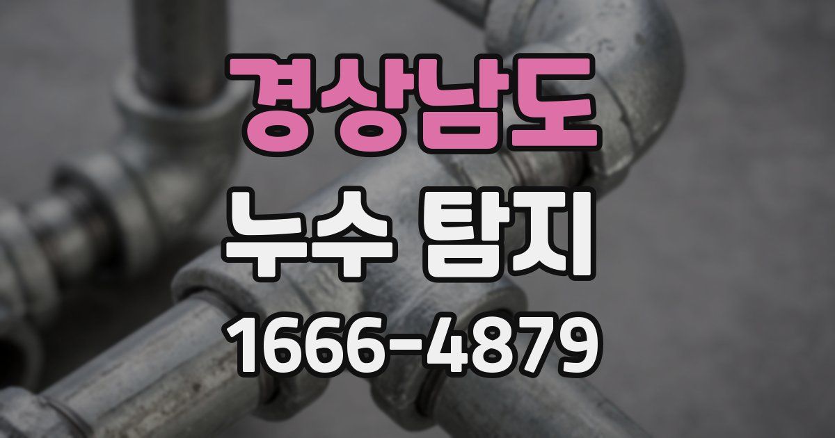 경상남도 누수 탐지