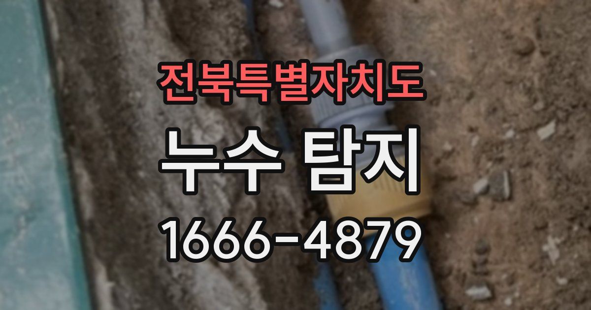 전북특별자치도 누수 탐지