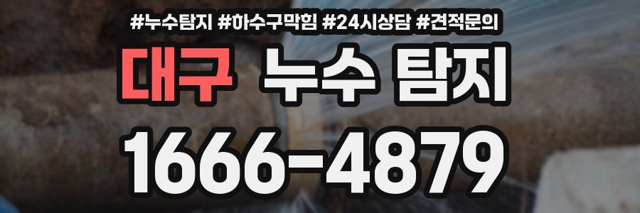 대구 누수 탐지