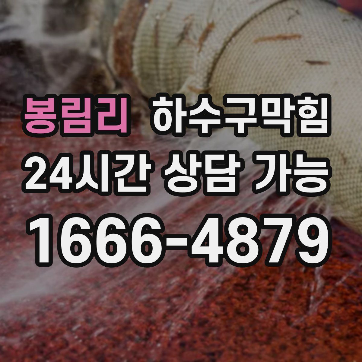 봉림리 하수구막힘