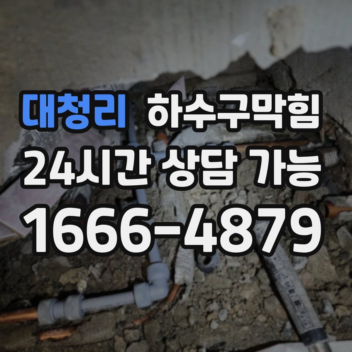 대청리 하수구막힘