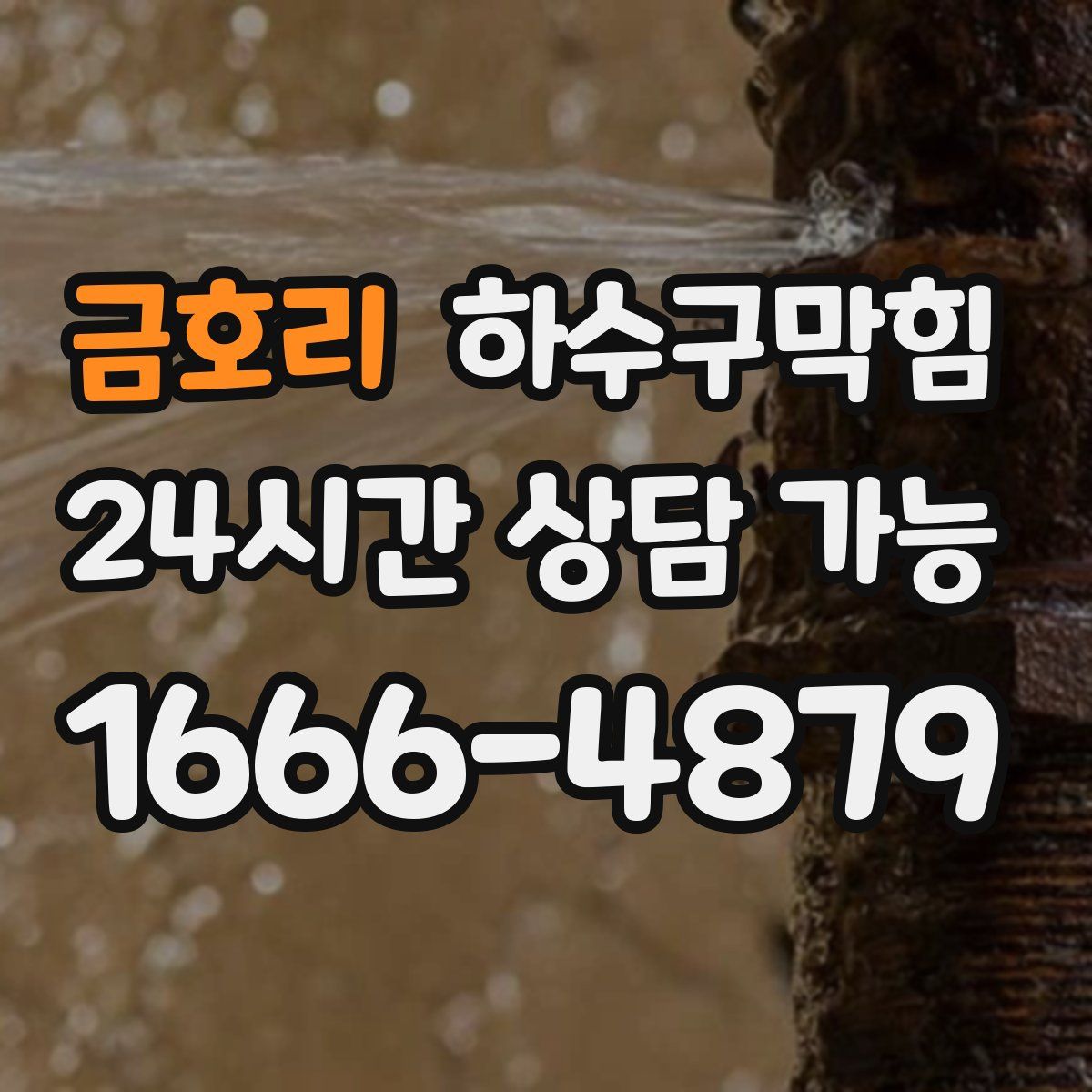 금호리 하수구막힘