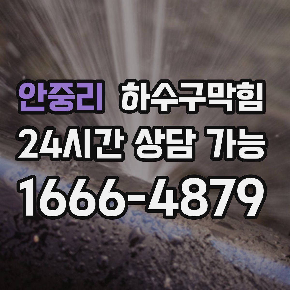 안중리 하수구막힘