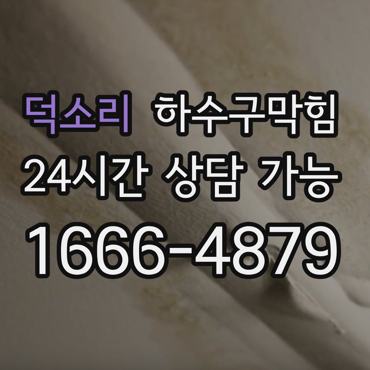 덕소리 하수구막힘