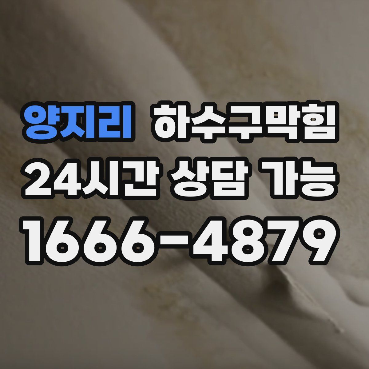 양지리 하수구막힘