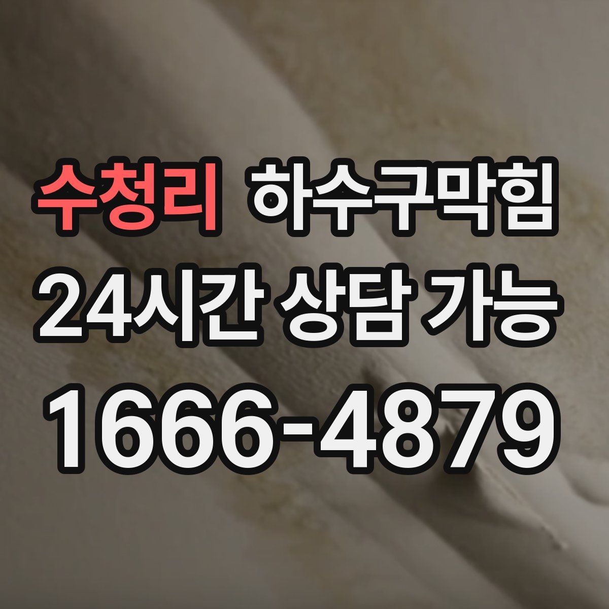 수청리 하수구막힘