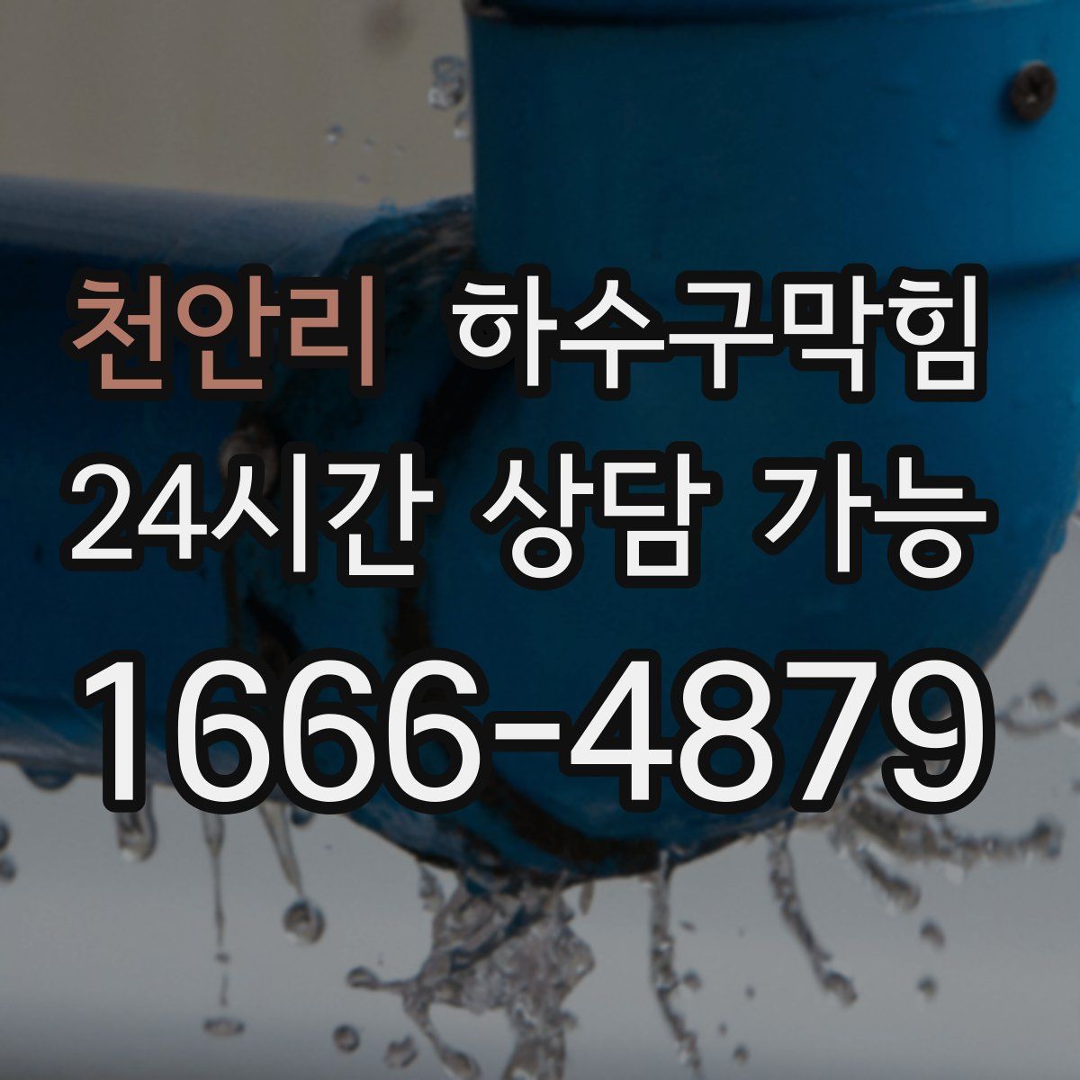 천안리 하수구막힘