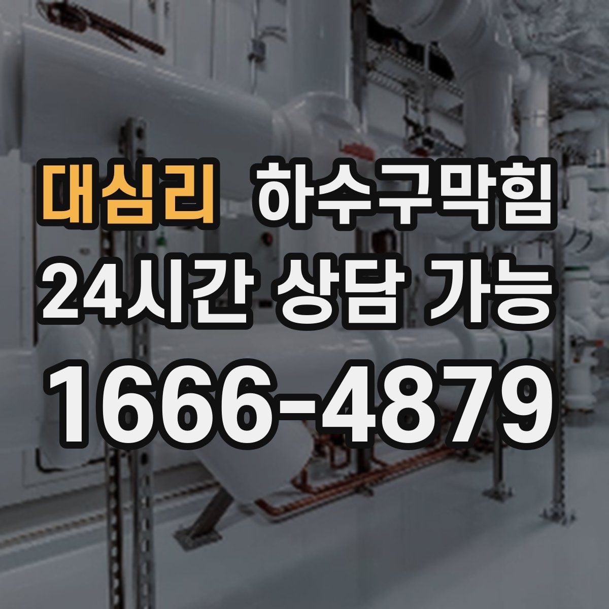대심리 하수구막힘