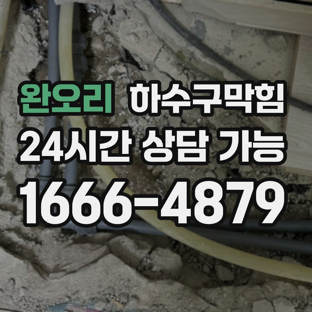 완오리 하수구막힘