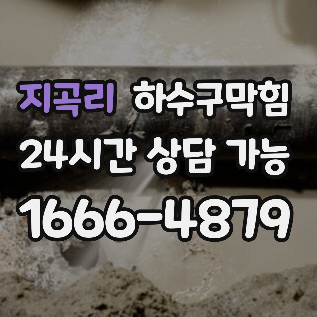 지곡리 하수구막힘