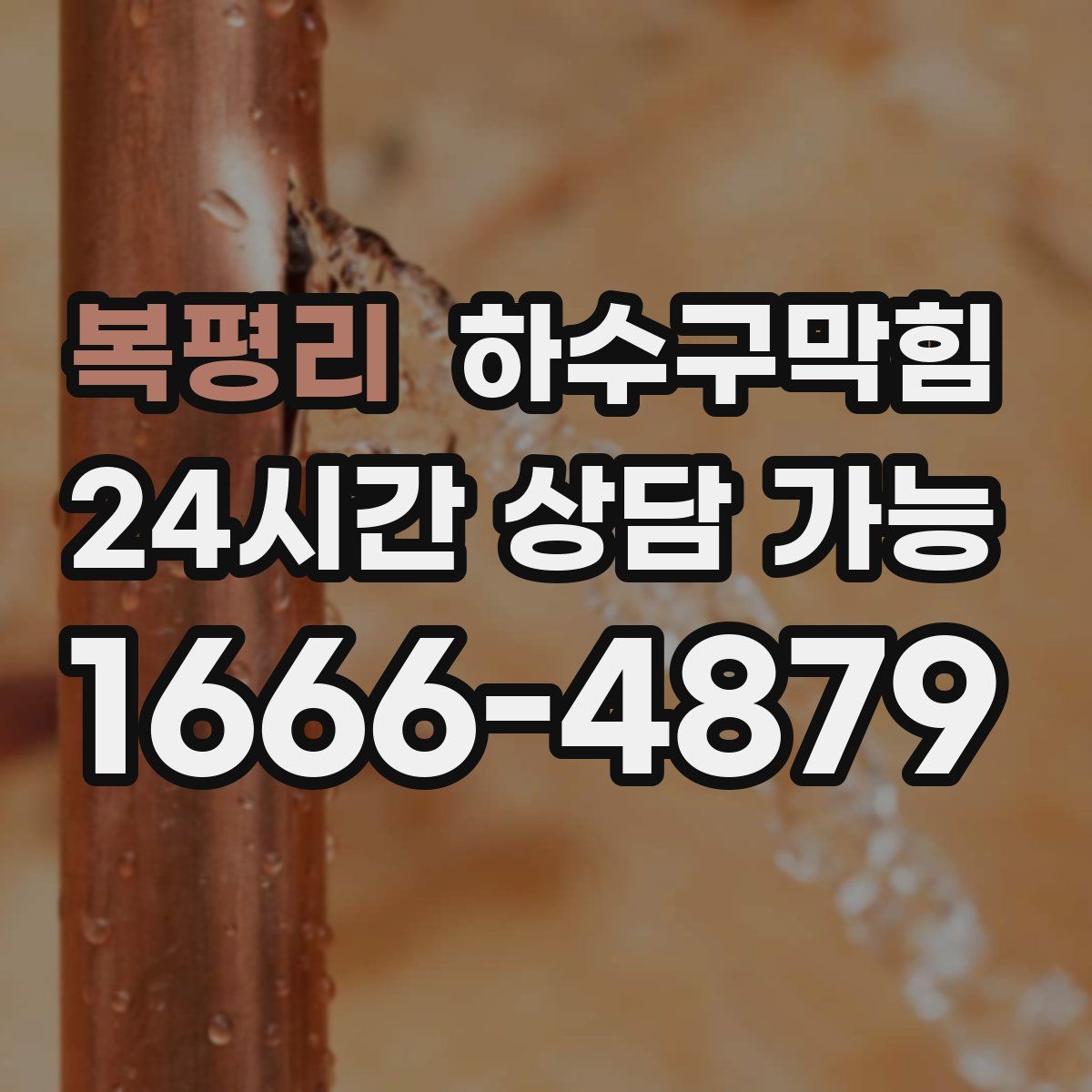 복평리 하수구막힘