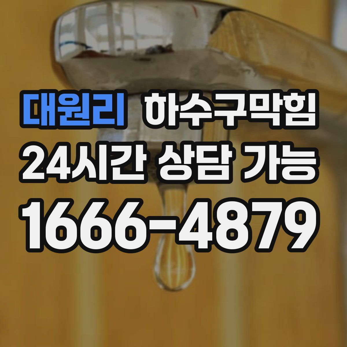 대원리 하수구막힘