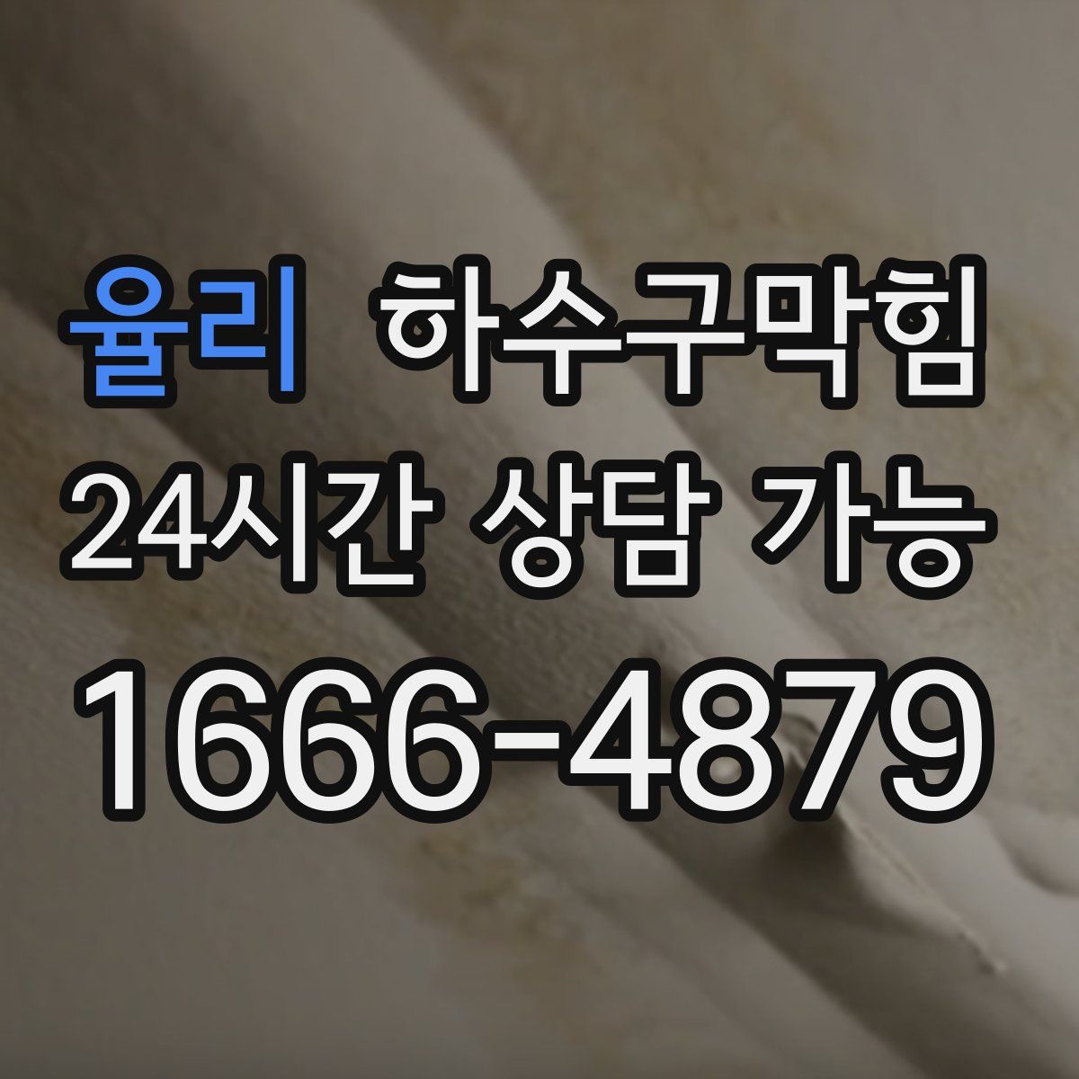 율리 하수구막힘