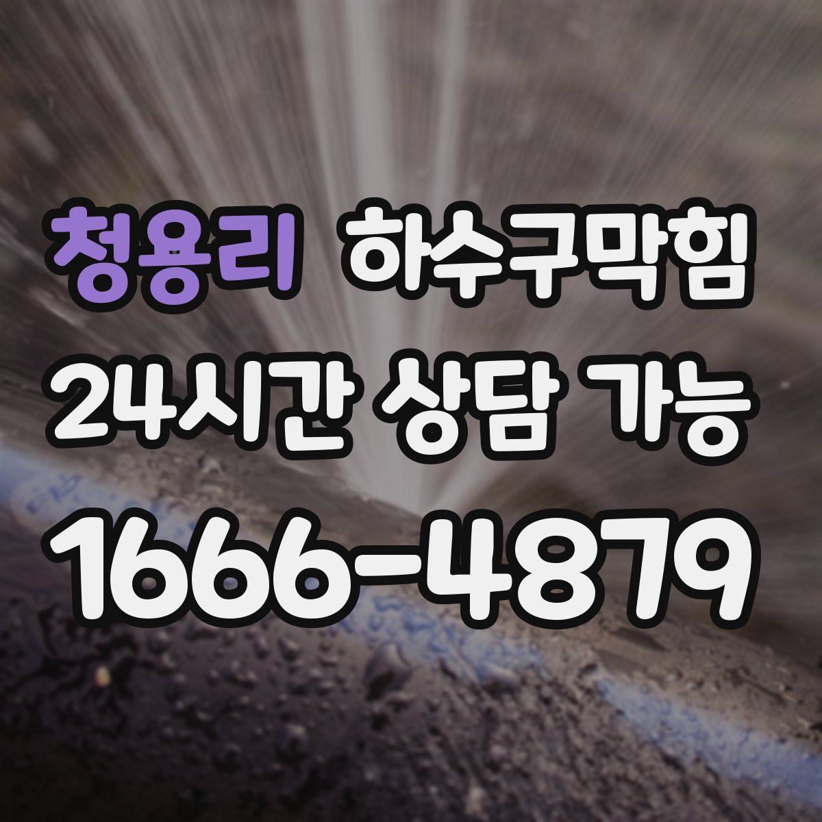 청용리 하수구막힘