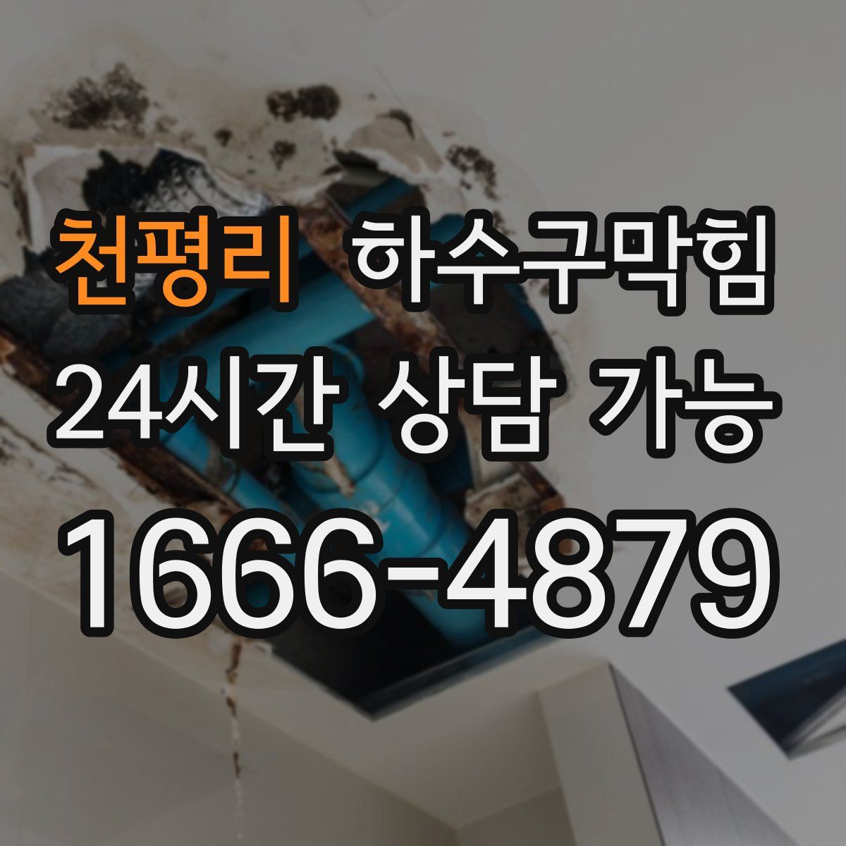 천평리 하수구막힘