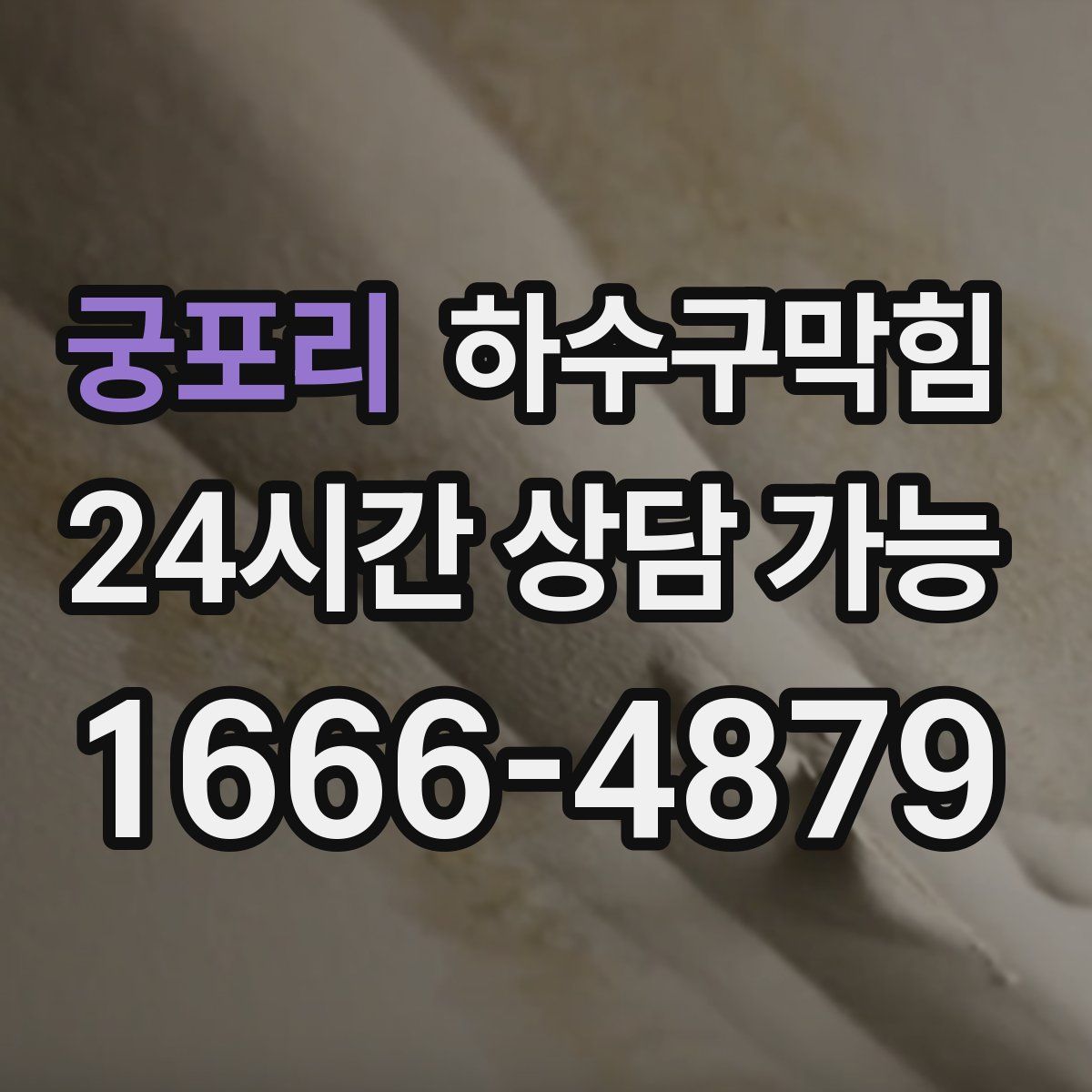 궁포리 하수구막힘