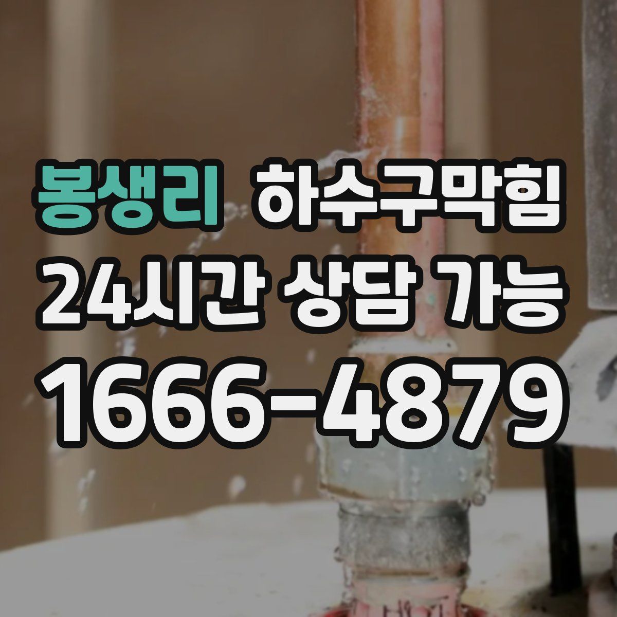 봉생리 하수구막힘