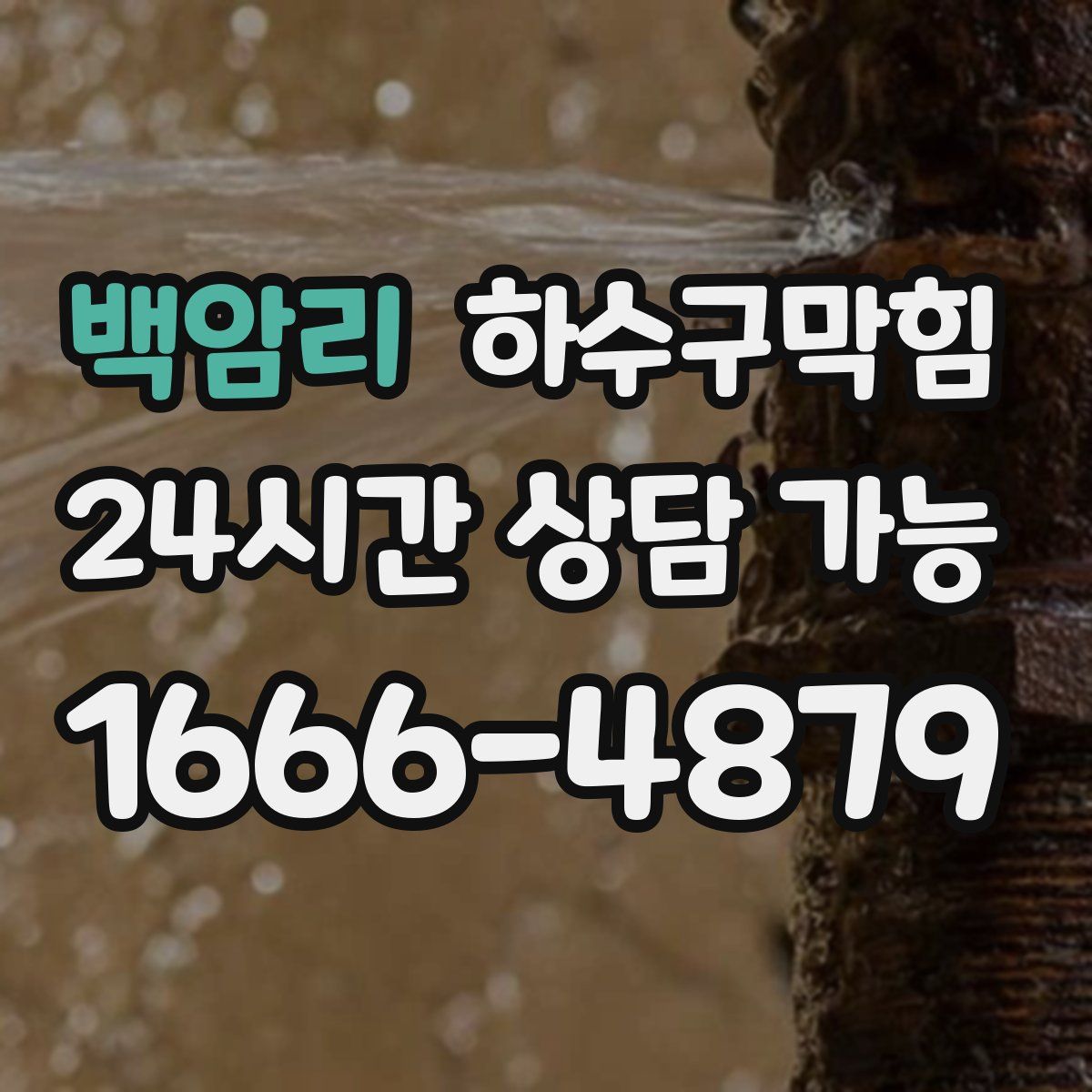 백암리 하수구막힘