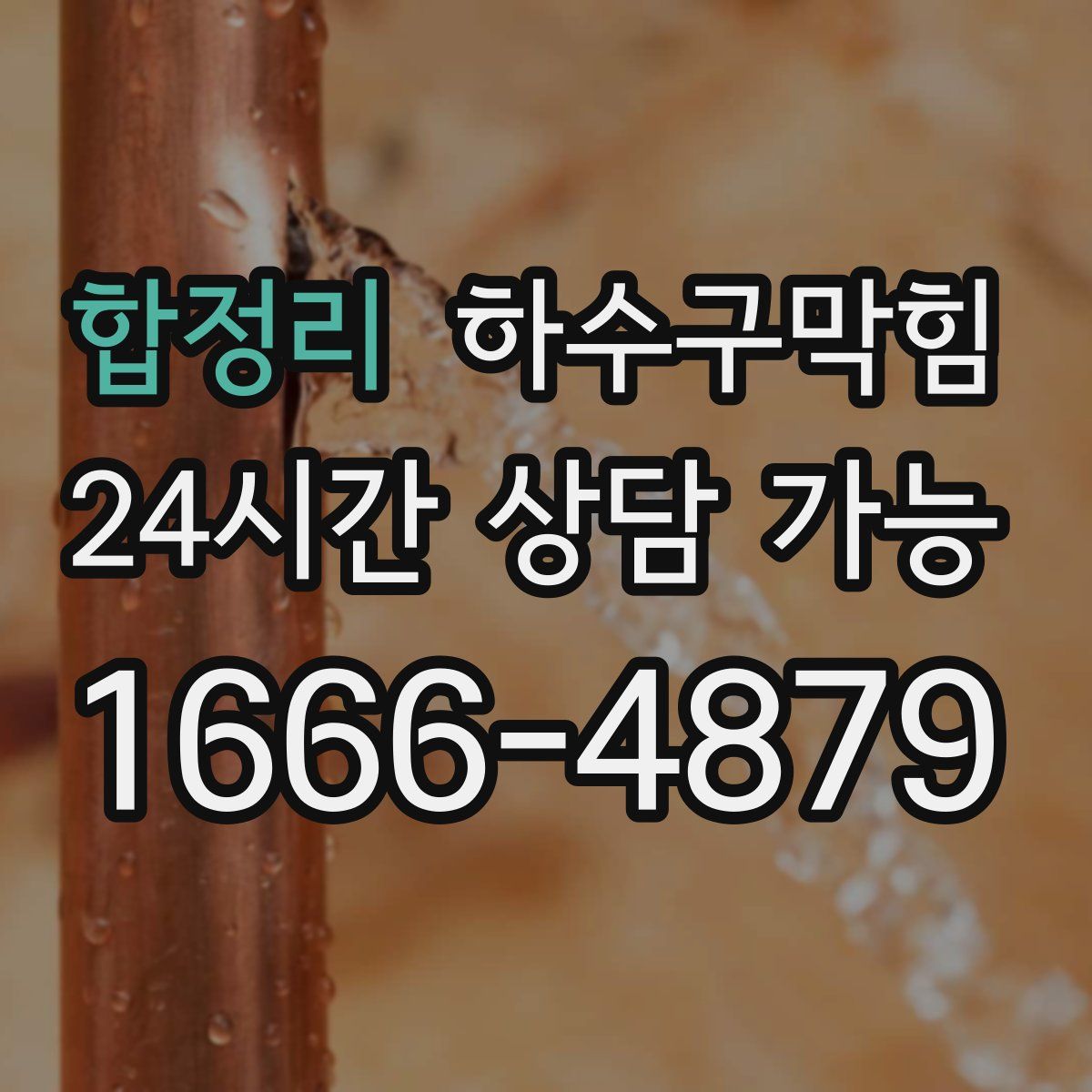 합정리 하수구막힘