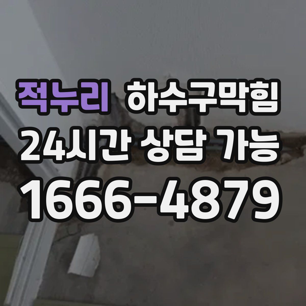 적누리 하수구막힘