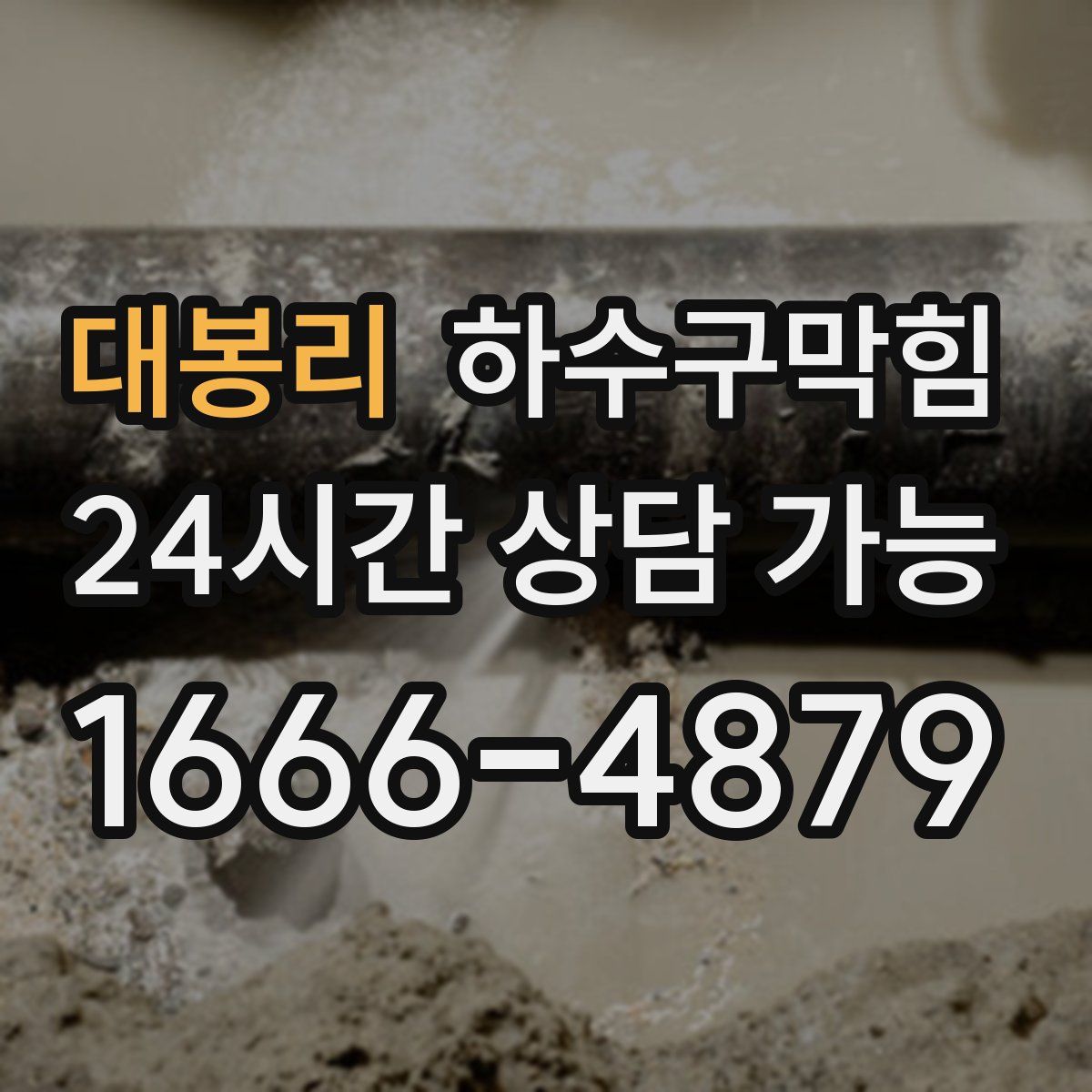 대봉리 하수구막힘