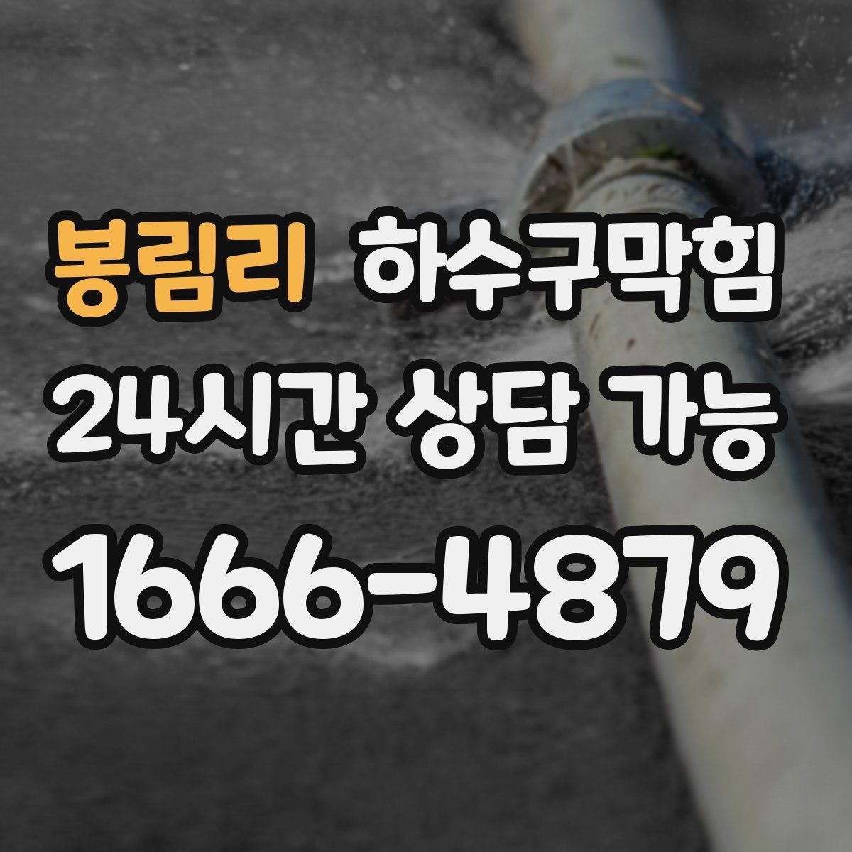 봉림리 하수구막힘