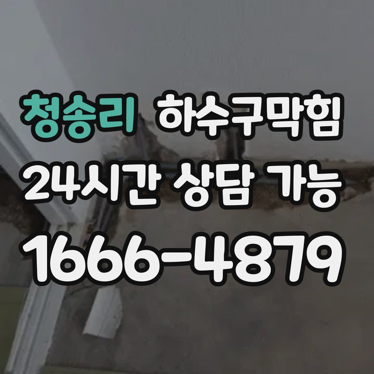 청송리 하수구막힘