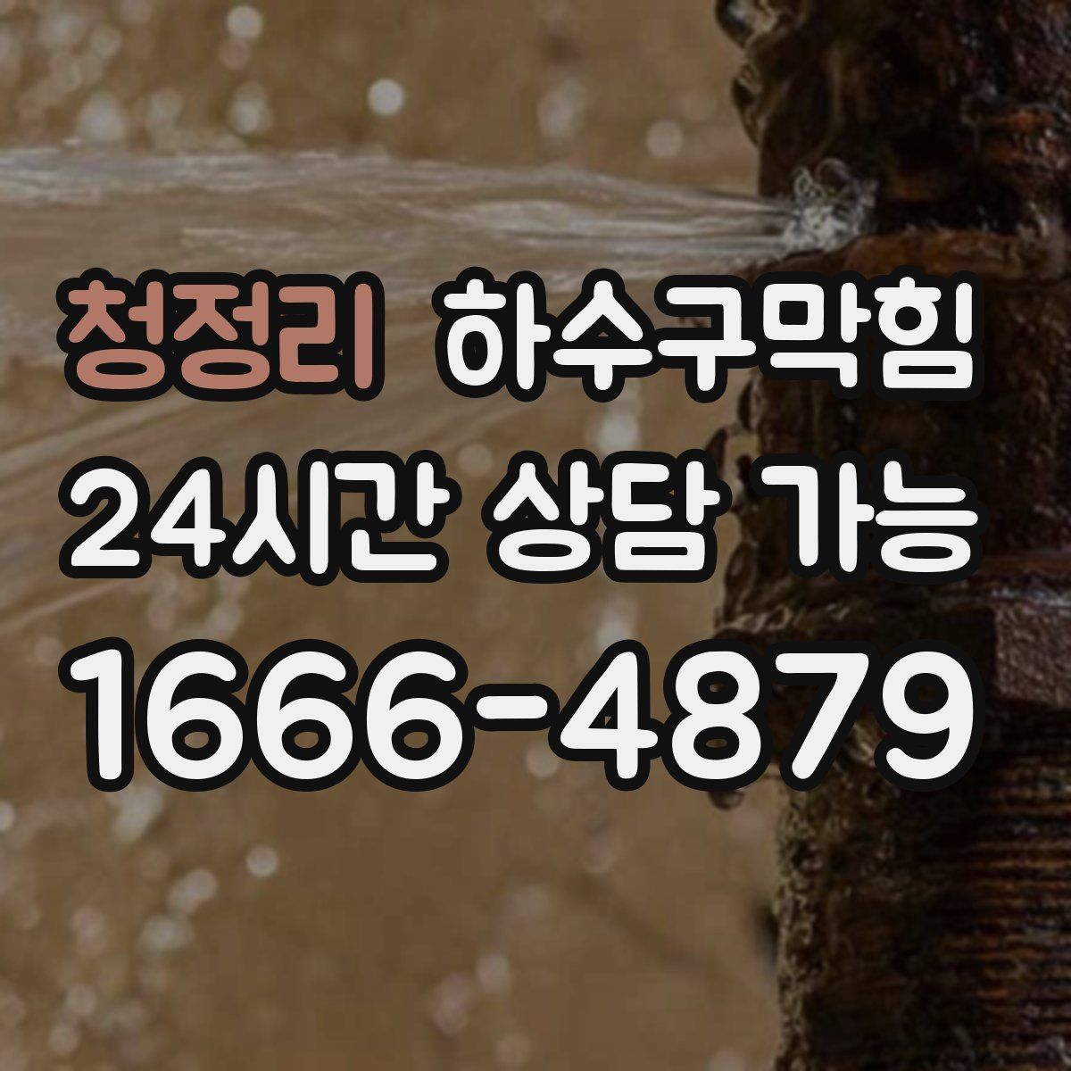 청정리 하수구막힘