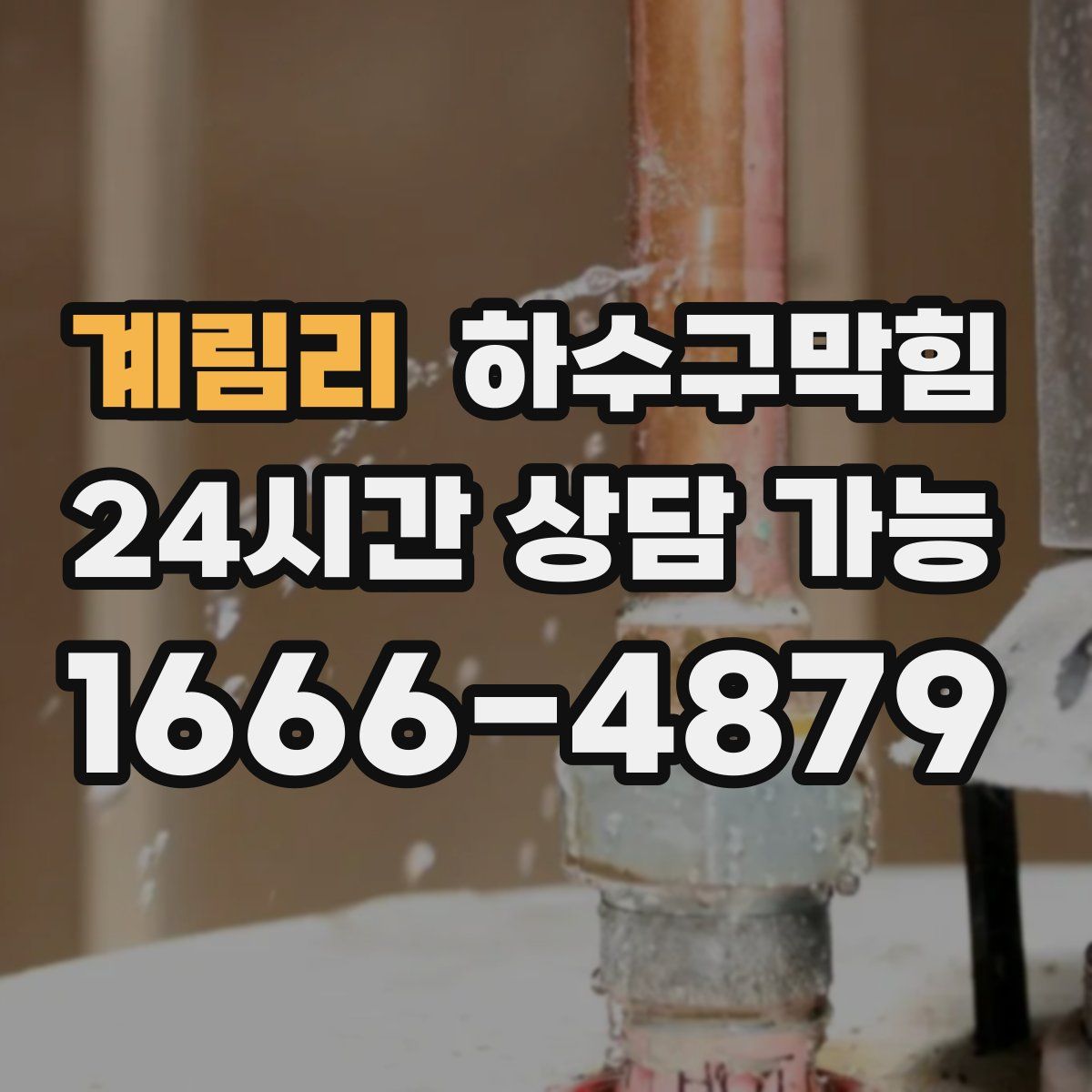 계림리 하수구막힘