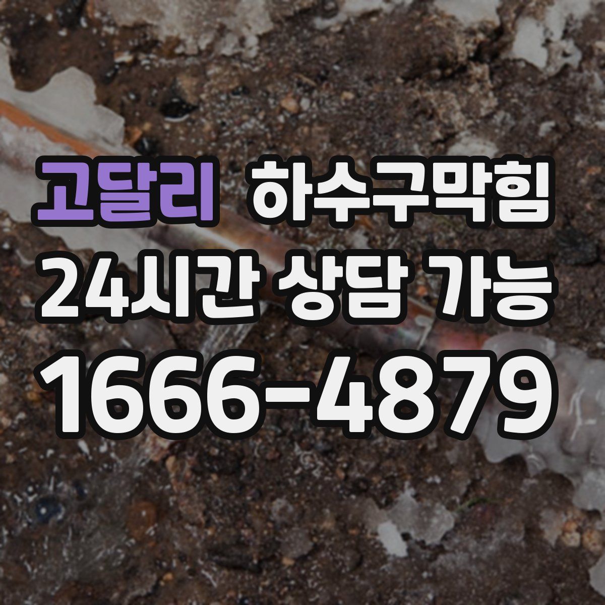 고달리 하수구막힘