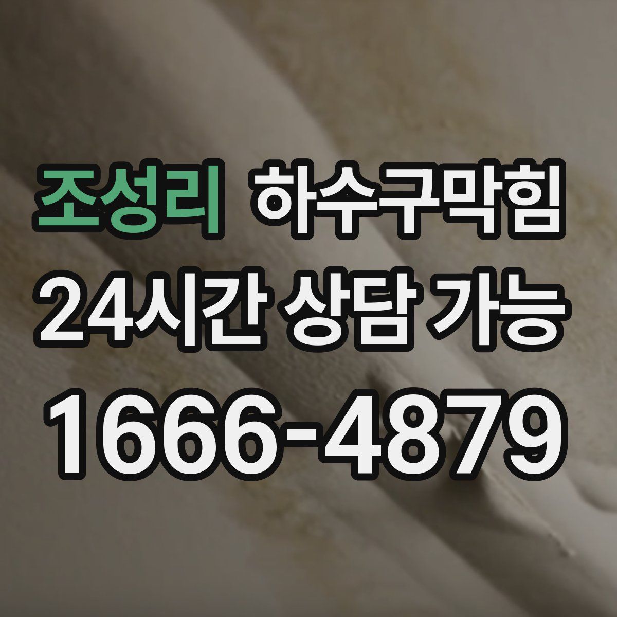 조성리 하수구막힘