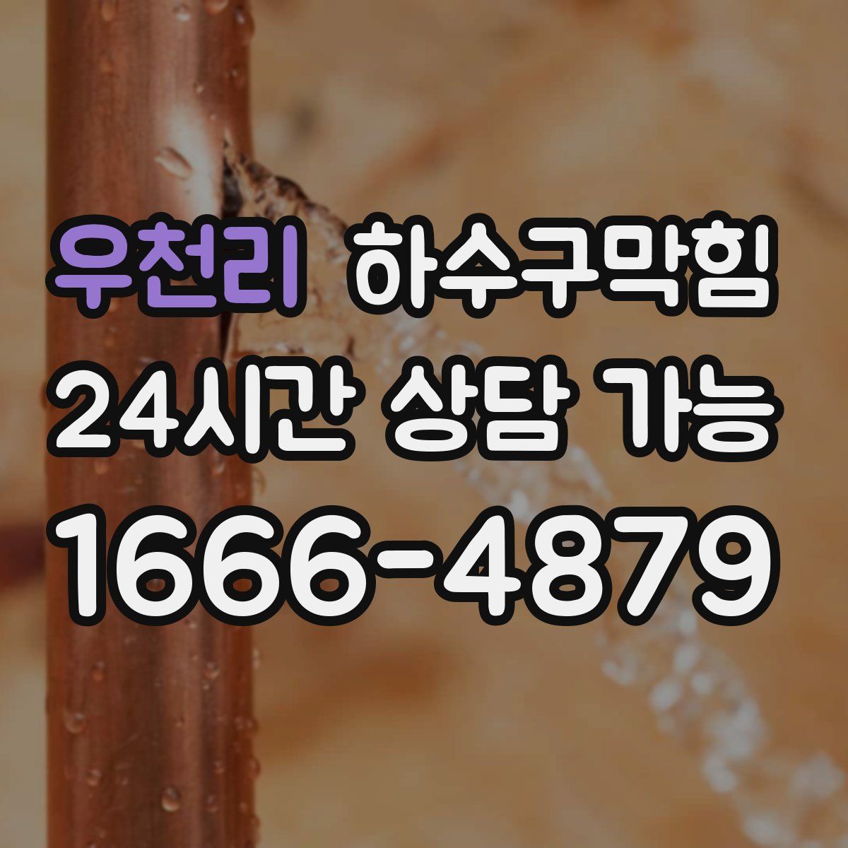 우천리 하수구막힘