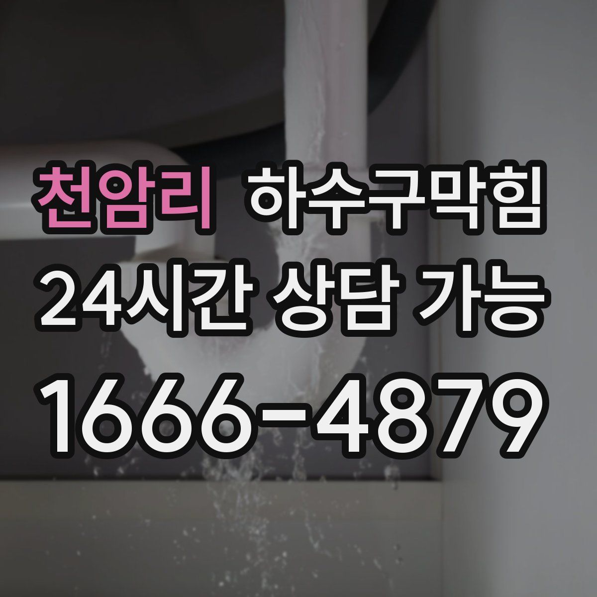 천암리 하수구막힘