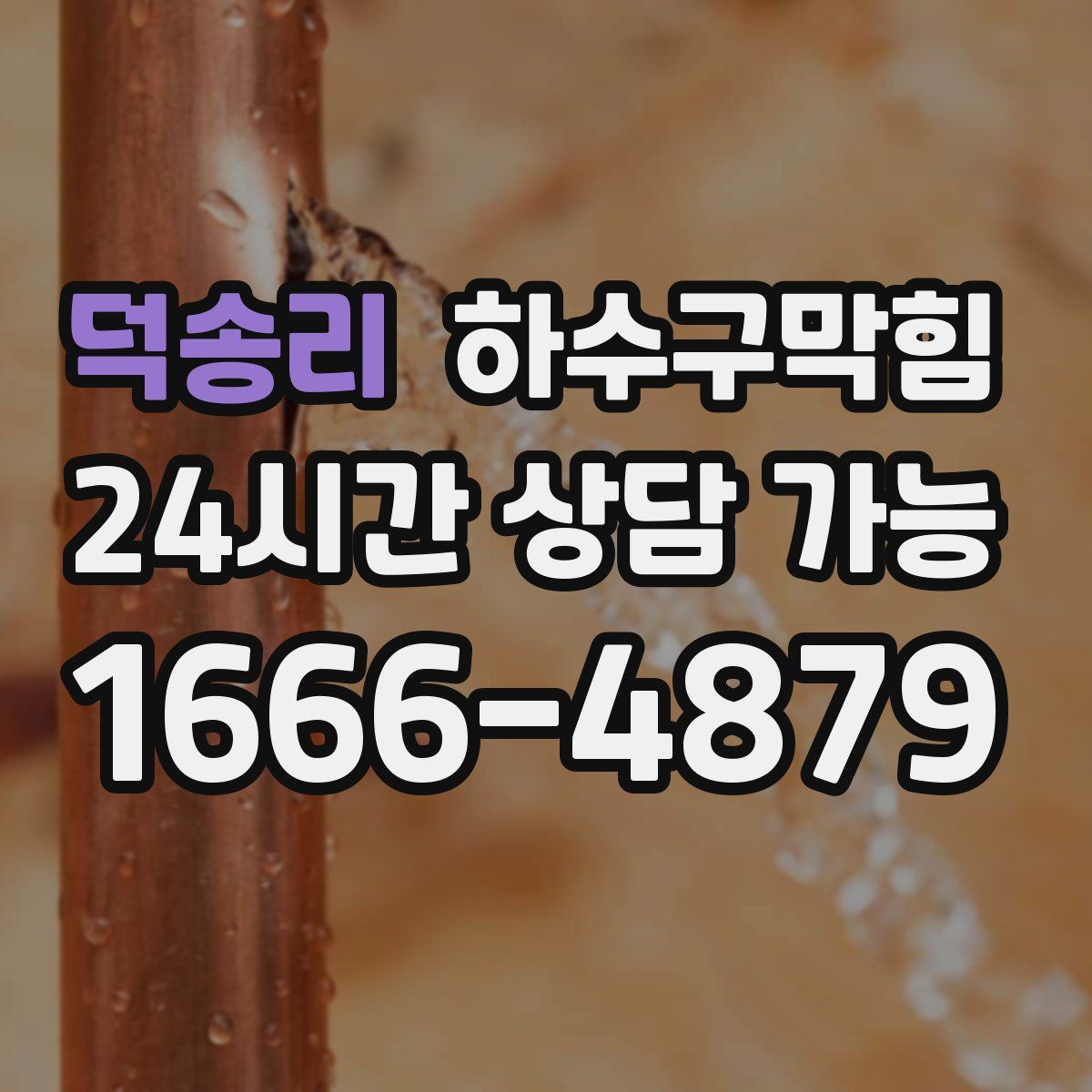 덕송리 하수구막힘