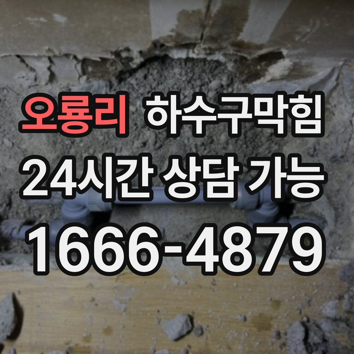 오룡리 하수구막힘