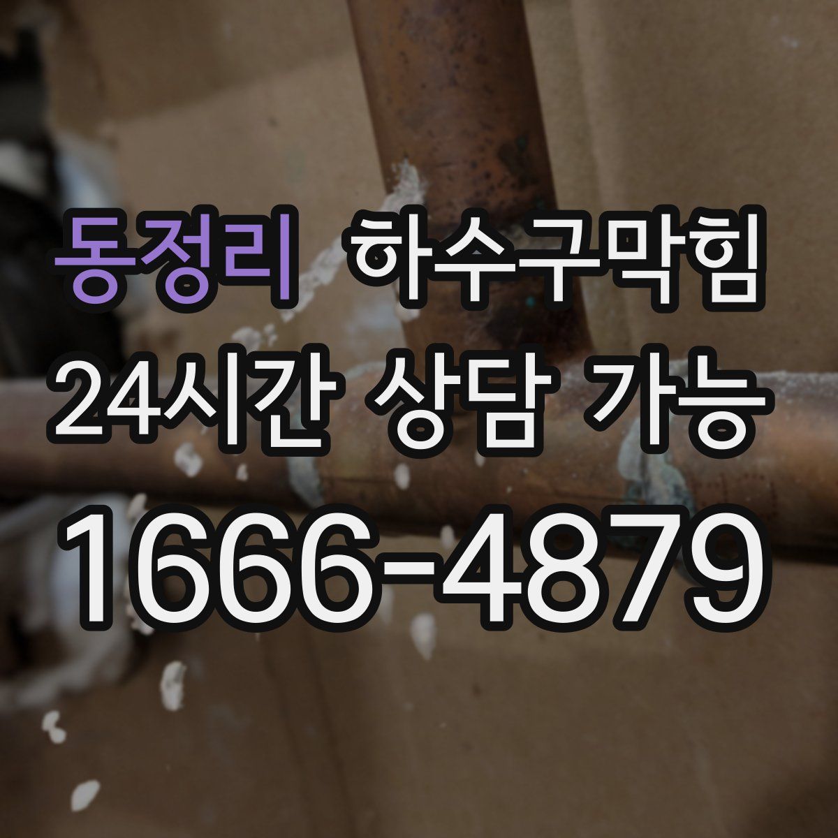 동정리 하수구막힘