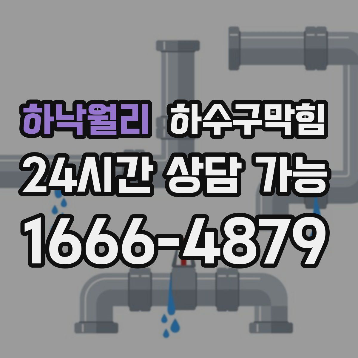 하낙월리 하수구막힘