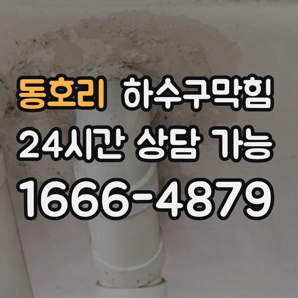 동호리 하수구막힘