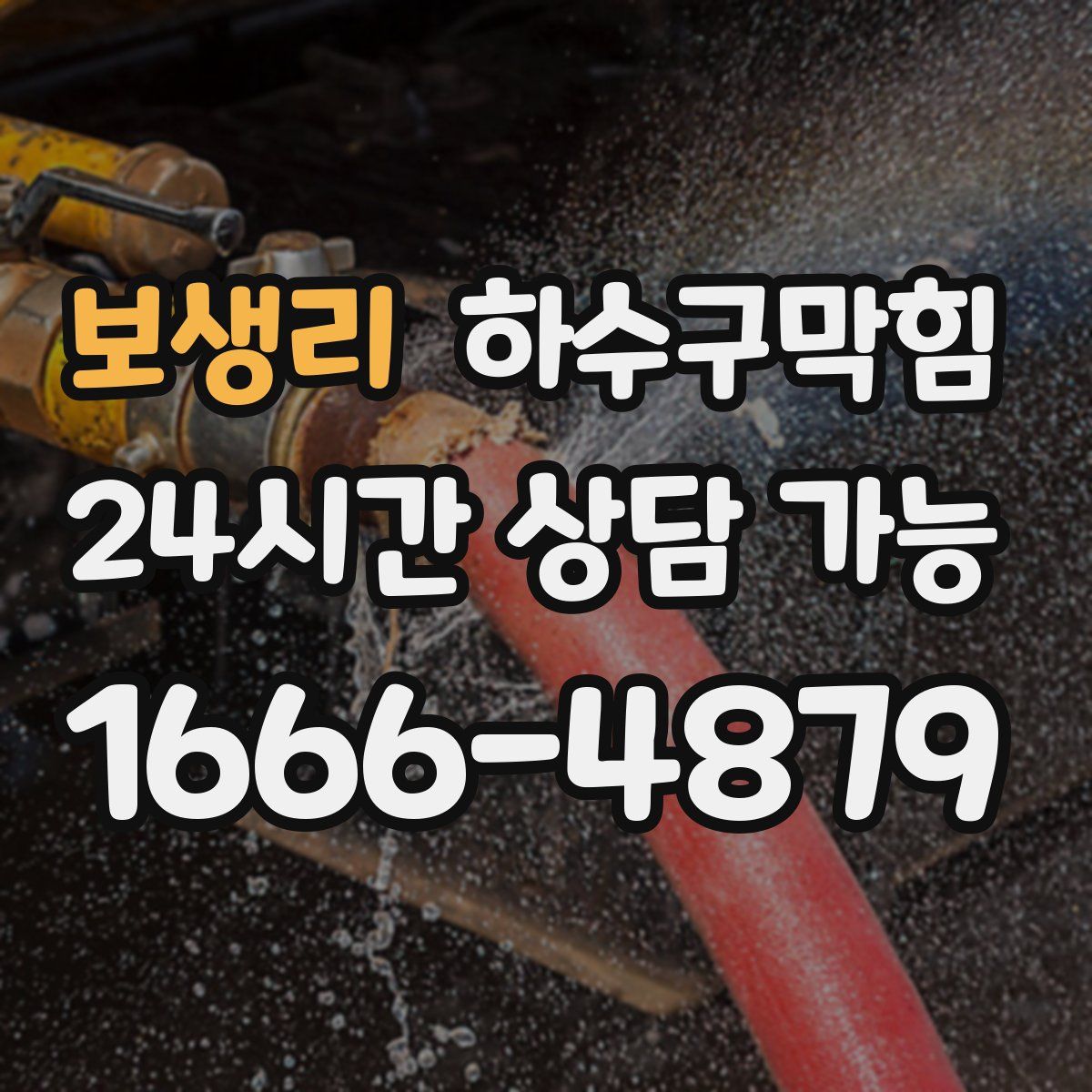 보생리 하수구막힘