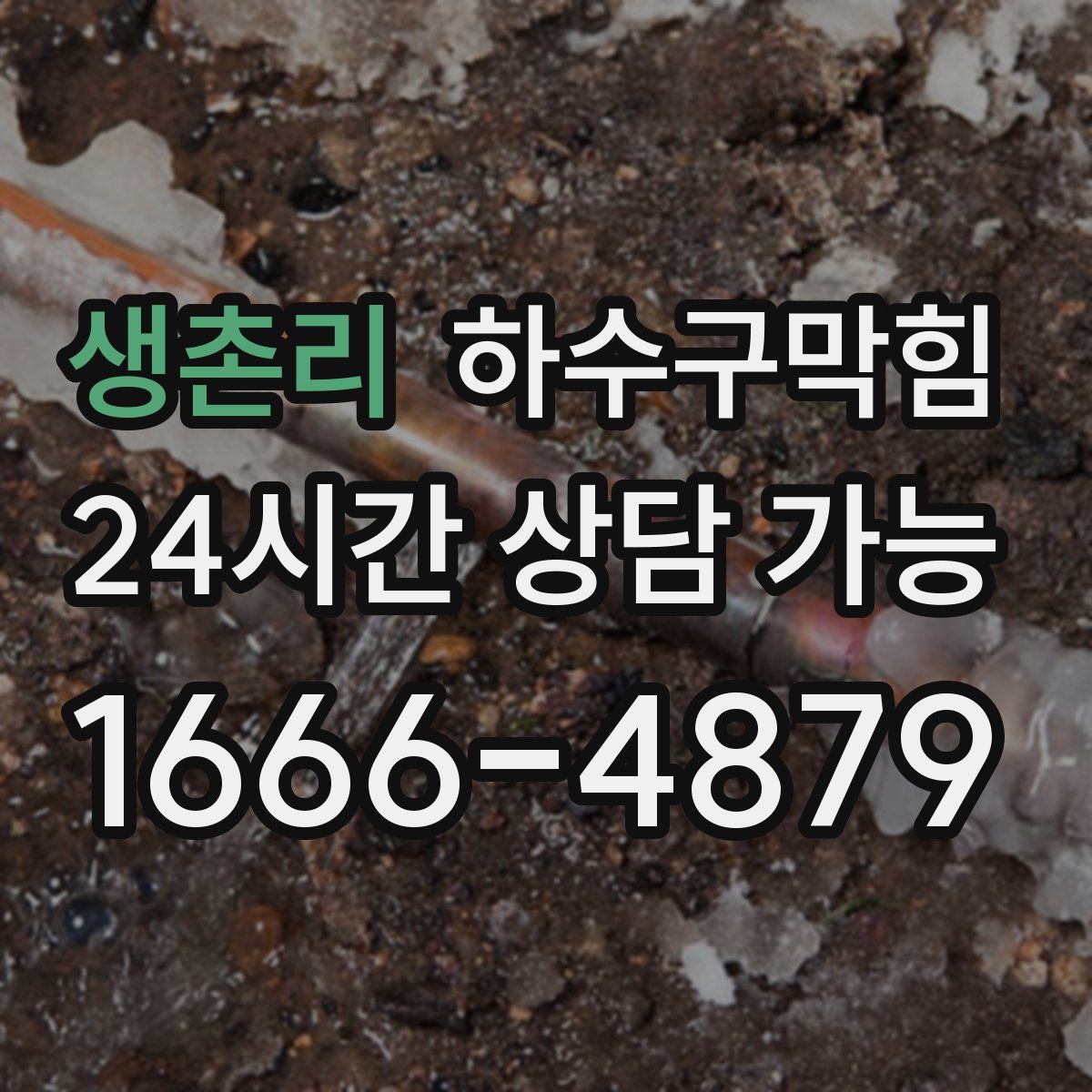 생촌리 하수구막힘