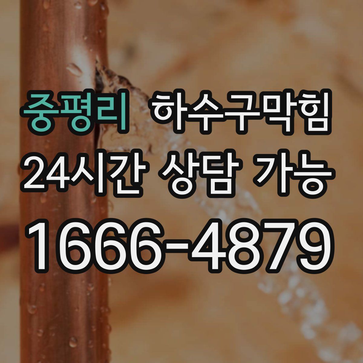 중평리 하수구막힘