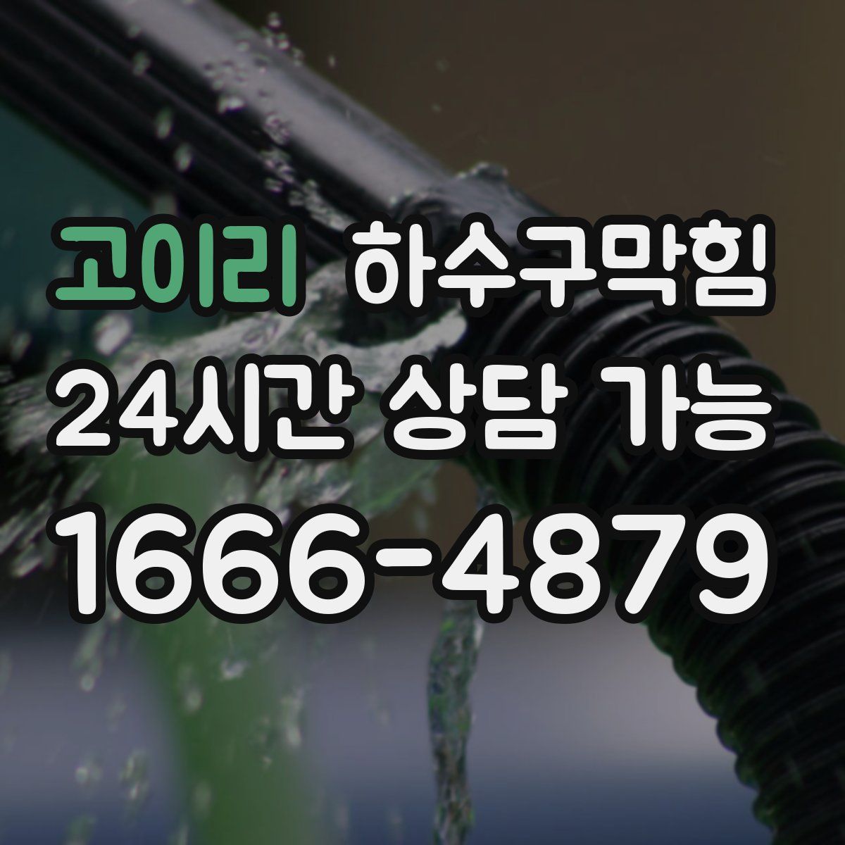 고이리 하수구막힘