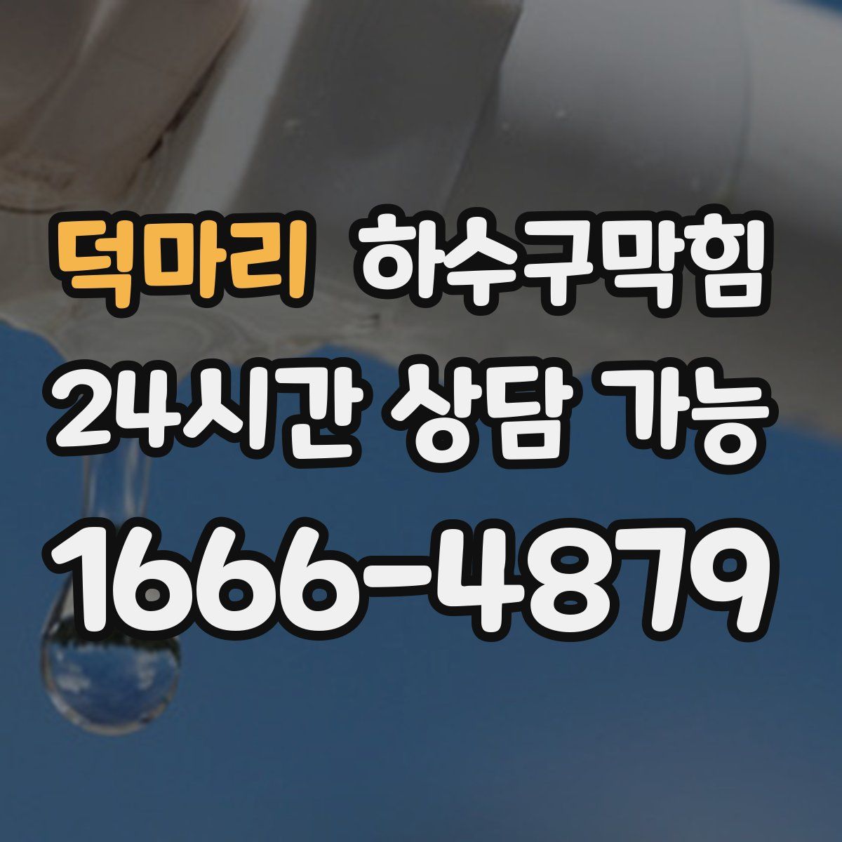 덕마리 하수구막힘