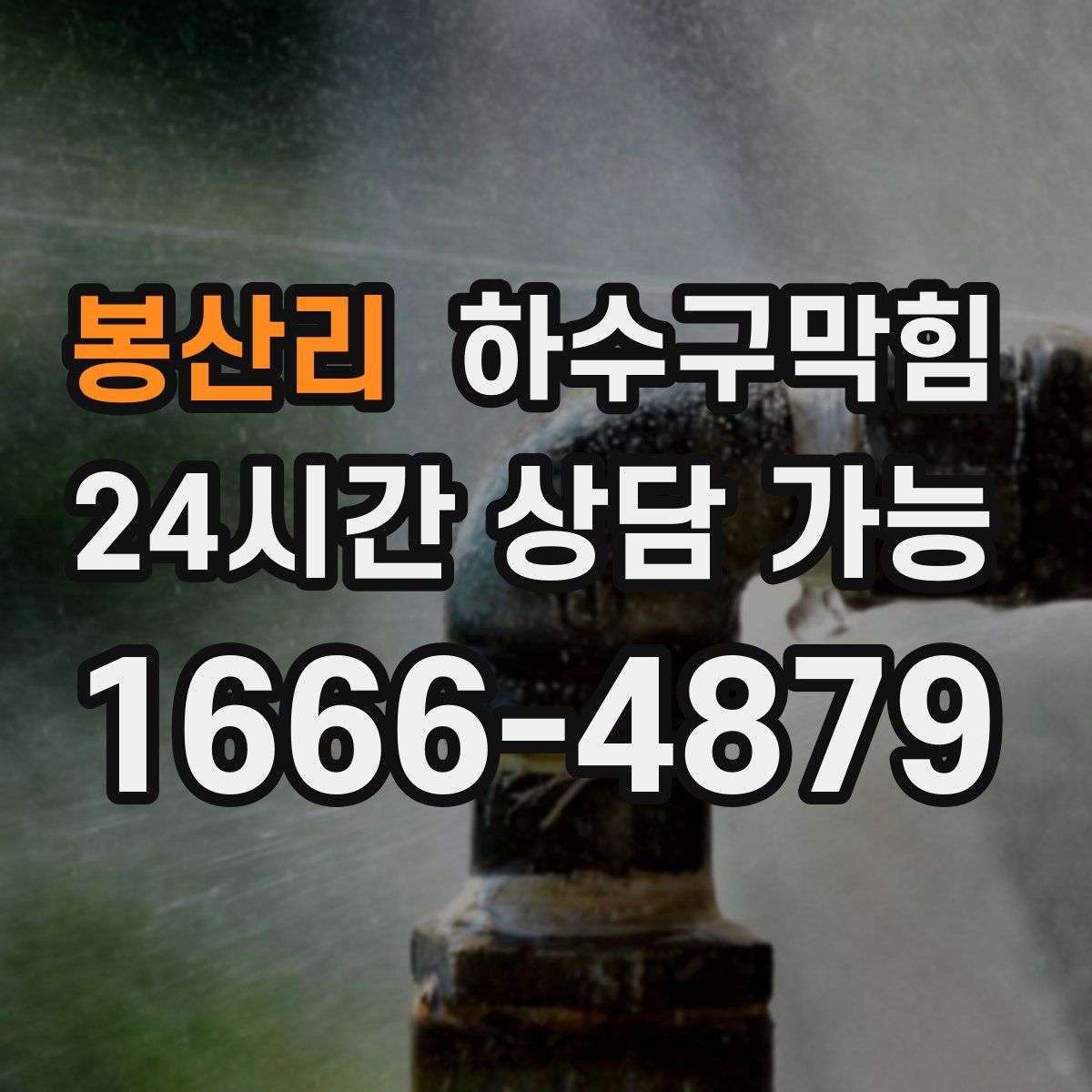 봉산리 하수구막힘