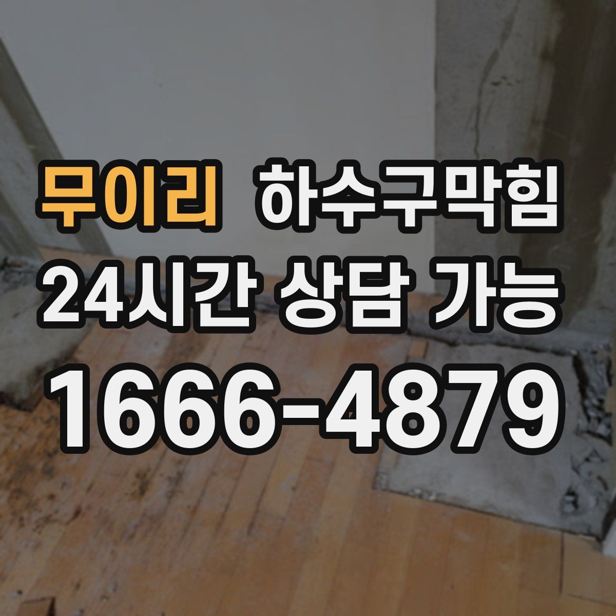 무이리 하수구막힘