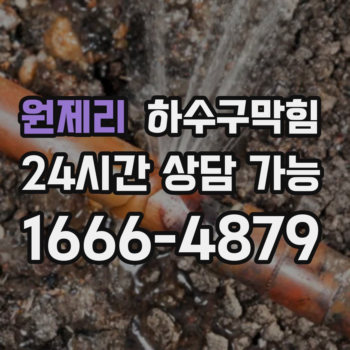 원제리 하수구막힘