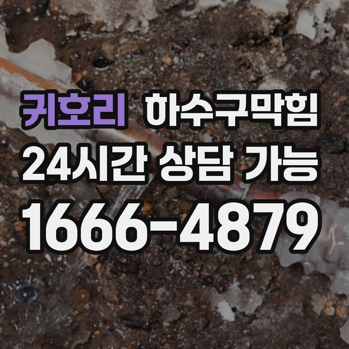 귀호리 하수구막힘