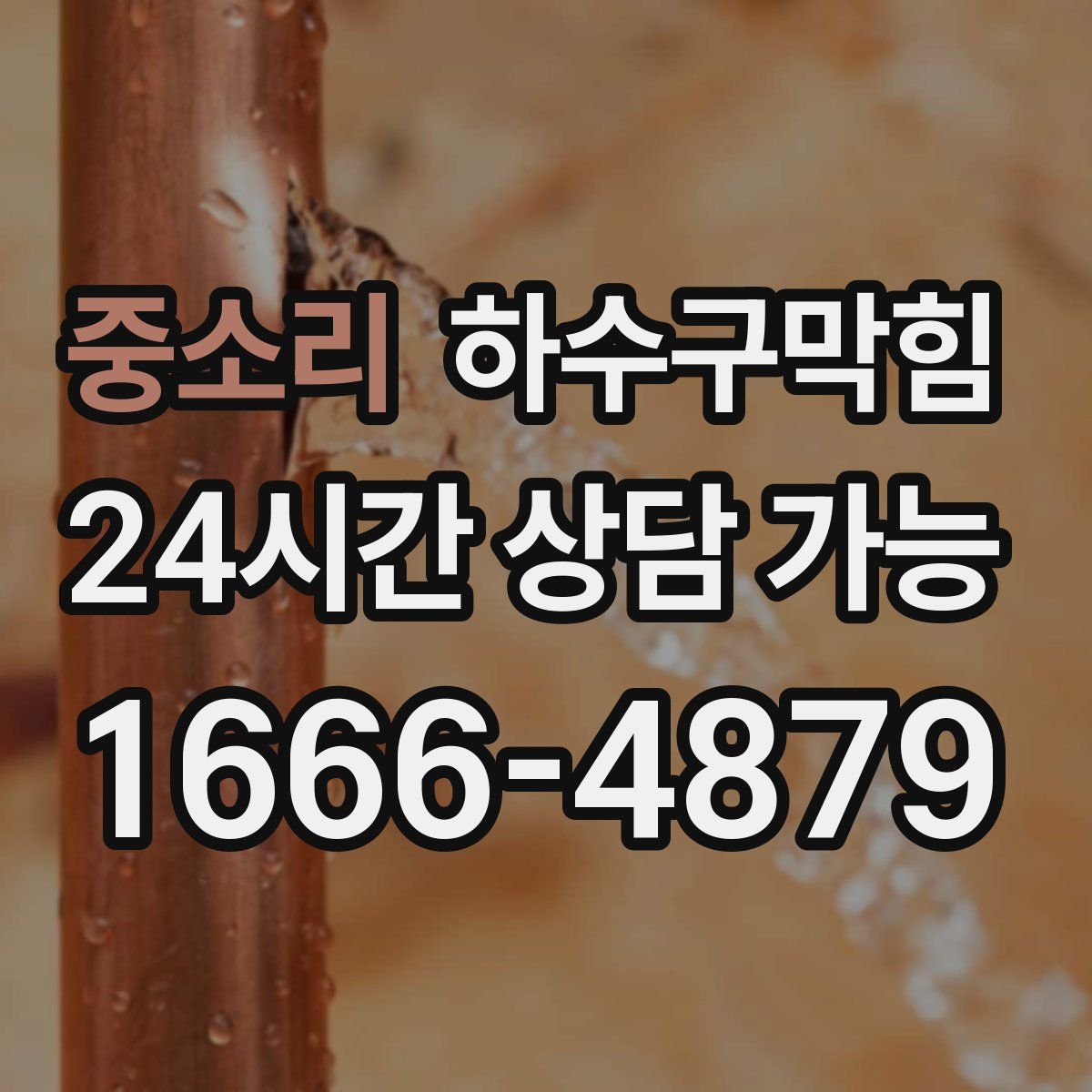 중소리 하수구막힘