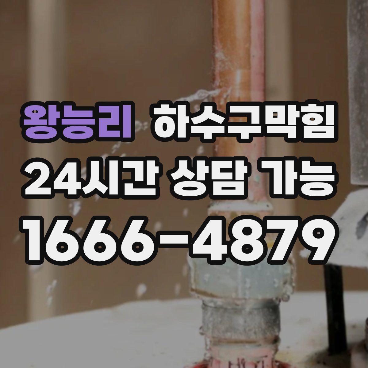 왕능리 하수구막힘