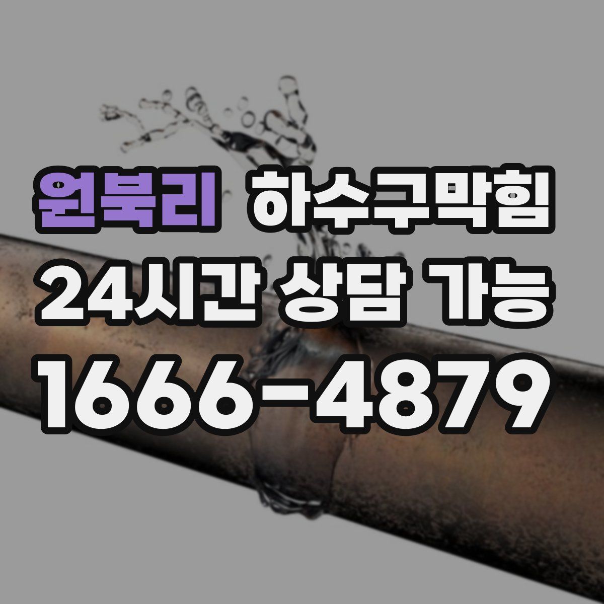 원북리 하수구막힘